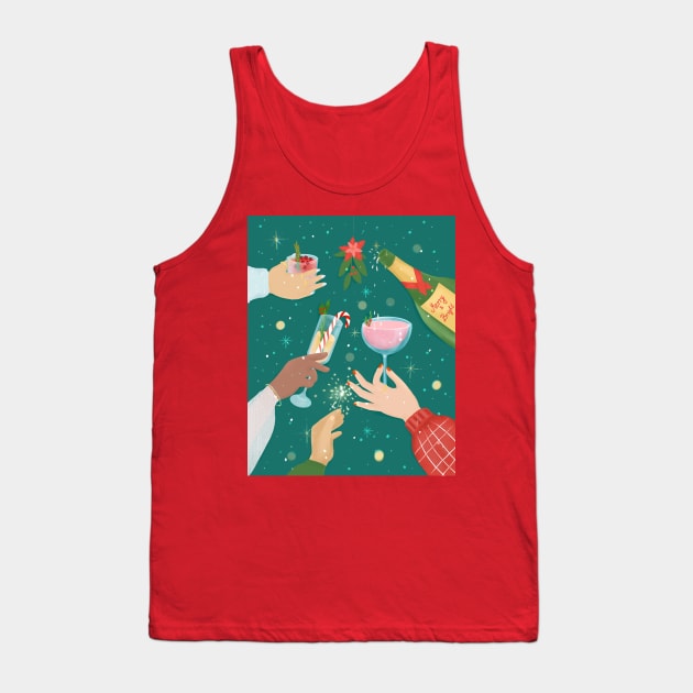 Christmas Cheers Tank Top by Petras